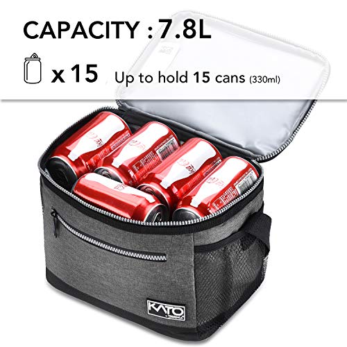 Tirrinia Insulated Lunch Box for Men/Women, Leakproof Lunch Bag for School Work, Large Lunch Tote Kids Boys Girls Student Back to School, Soft Cooler Office Picnic Beach Camping for Adults,Dark Grey - Image 4