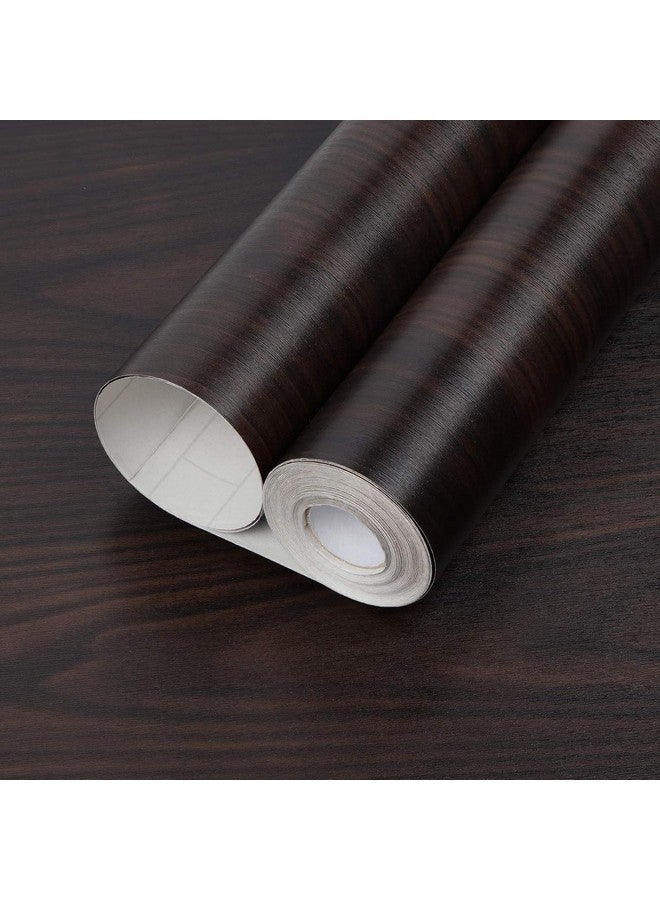 WISDOM Grain Wooden Kitchen Furnituer Brown Wooden Wallpaper Self Adhesive Vinyl Wallpaper (2 Feet X 8 Feet Wooden) - Image 1