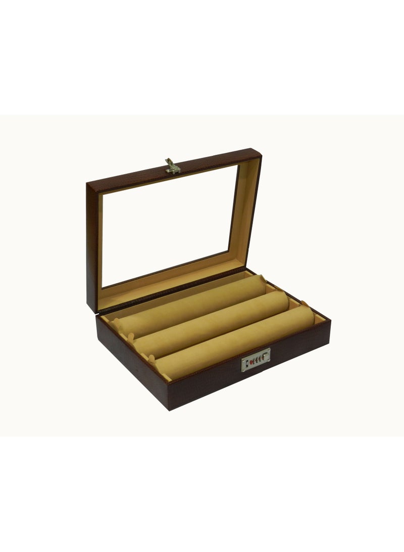 LAVERI LEATHER Laveri Genuine Leather Bracelet Jewelry Box with 3 Removable Rolls - Holder Stores Bracelets, Bangles & Watches Bangle Vanity Box REMOVABLE Vanity Box Removable Vanity Box - Image 4