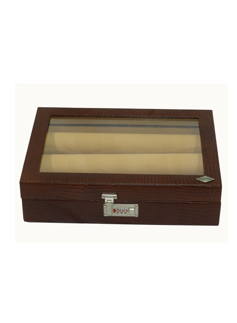 LAVERI LEATHER Laveri Genuine Leather Bracelet Jewelry Box with 3 Removable Rolls - Holder Stores Bracelets, Bangles & Watches Bangle Vanity Box REMOVABLE Vanity Box Removable Vanity Box - Image 5