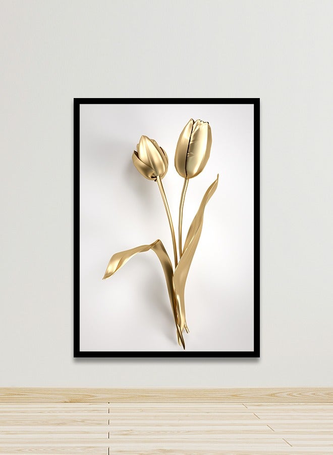 ماركتنا لوحة جدارية قماشية فنية لتزيين الحائط بتصميم عصري مع برواز أسود مجوف مقاس 120x80سم قطعة واحدة - Image 1