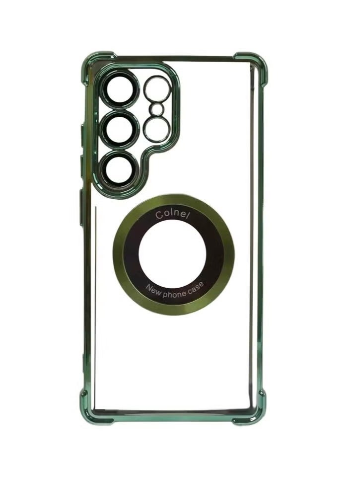 for Samsung Galaxy S25 Ultra Case MagSafe Compatible Military Airbag Shockproof - Electroplated Transparent Slim Thin Cover - Image 4