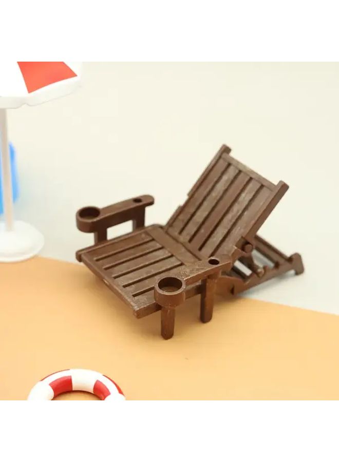 Miniature Swimming Pool Set With Beach Chair Model For Home Decor And Photography Props - Image 4