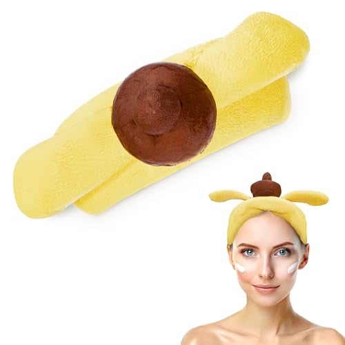 LIBERHAUS Yellow Bear Ears Headband – Halloween Chipmunk Ears for Costume Party – Universal Size, Dog Kawaii Headband for Spa - Image 1