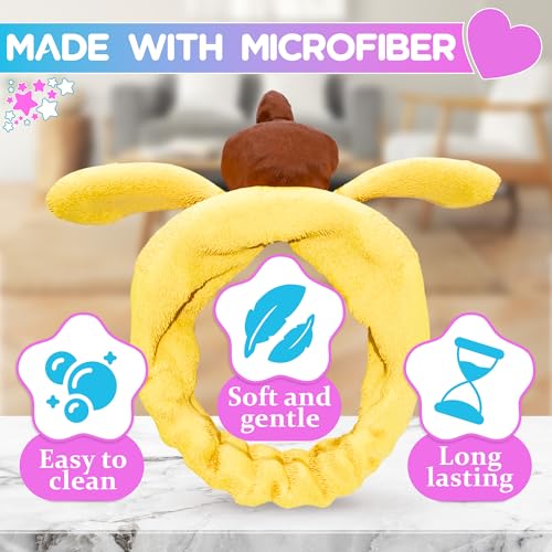 LIBERHAUS Yellow Bear Ears Headband – Halloween Chipmunk Ears for Costume Party – Universal Size, Dog Kawaii Headband for Spa - Image 3
