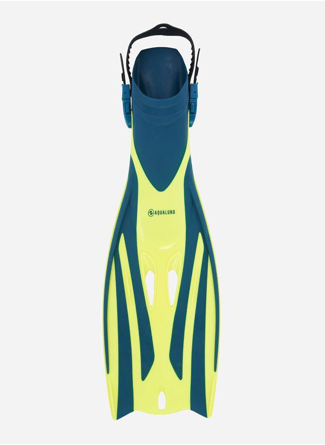 AQUA LUNG Fizz Snorkeling Fin Medium/Extra Large - Yellow Blue Petrol 