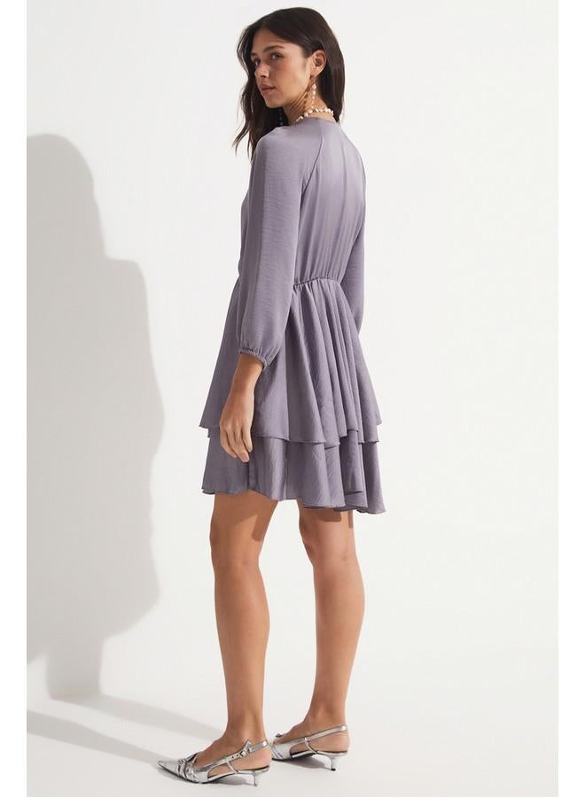 جون فستان قصير بطبقات - Image 5