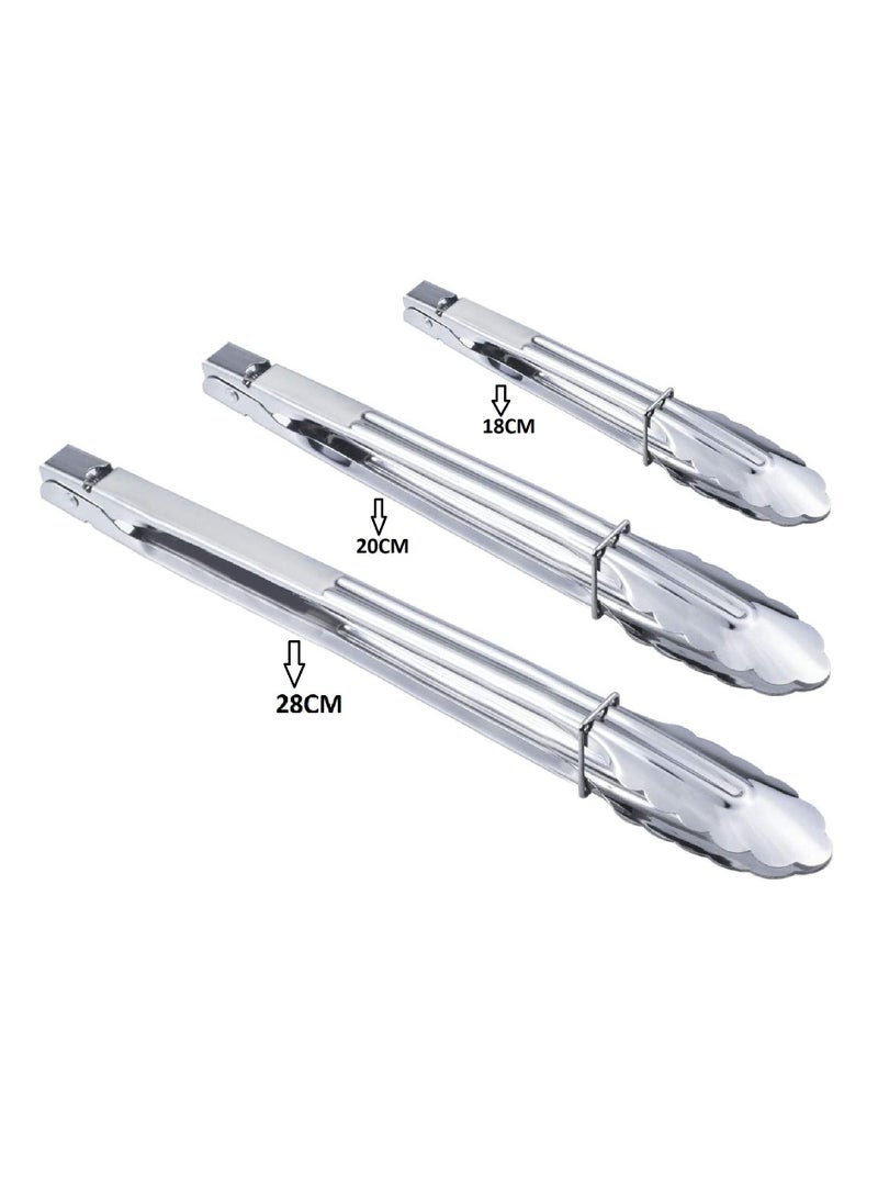 3-pieces Food Tong set Stainless steel - Image 3