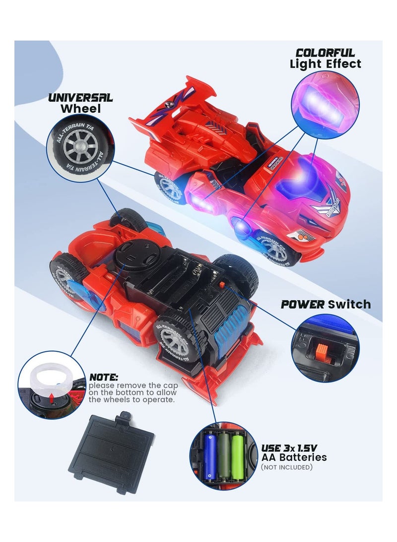 KASTWAVE Transforming Dinosaur Car Toys, Sound and LED Transforming Dinosaur Car, 2 in 1 Automatic Dinosaur Transform Car Toy, Dinosaur Transformer Toy for 3 to 7 Year Old Kids - Image 2
