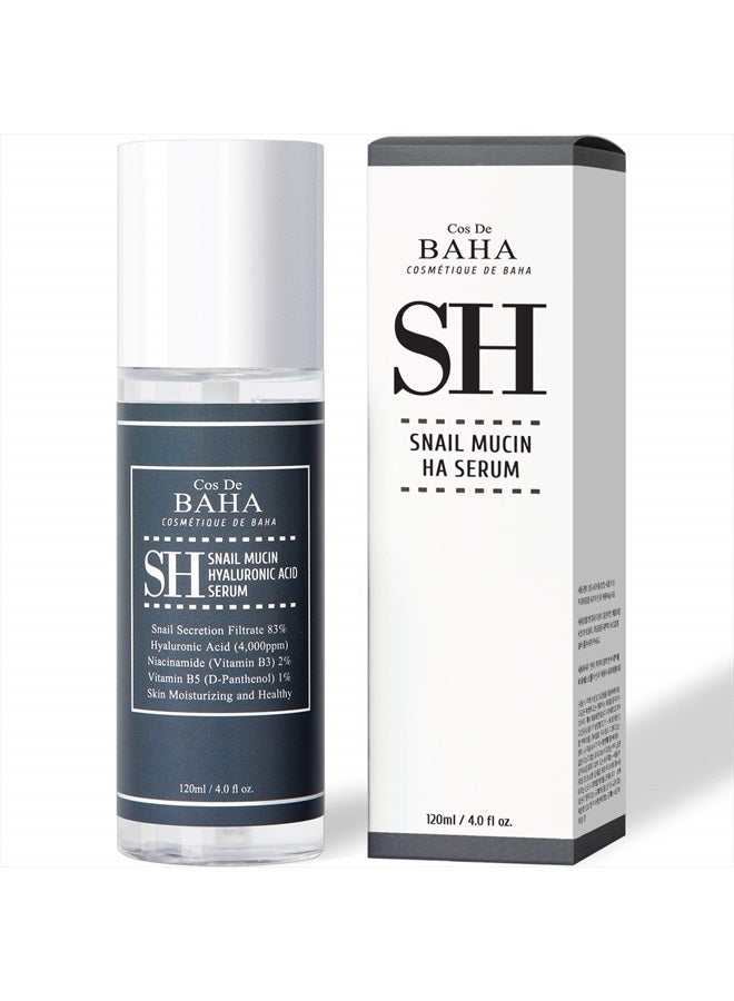 Cos De BAHA Snail Repair Intensive Facial Serum with Vitamin B3, 2% Niacinamide, and 5% Allantoin - 4 Fl Oz (120ml) - Image 1