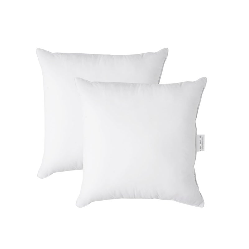 LANE LINEN LANE LINEN 22x22 Pillow Insert  Pack of 2 White Decorative Pillow for Sofa Bed Fluffy Inserts for Throw Pillows Covers for BedEuro Couch Pillows for Living Room 