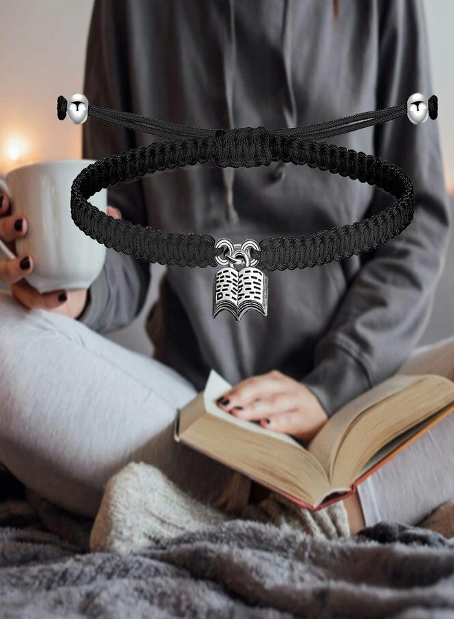 PLITI Book Lover Bracelet For Women - Bookworm Gift, Librarian Appreciation, Bookish, Library Book (ookshelves book rope bg) - Image 4