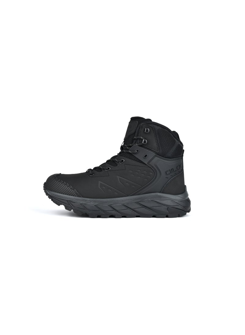 QILOO Men's High-Top Outdoor Hiking Boots - Black - Image 1