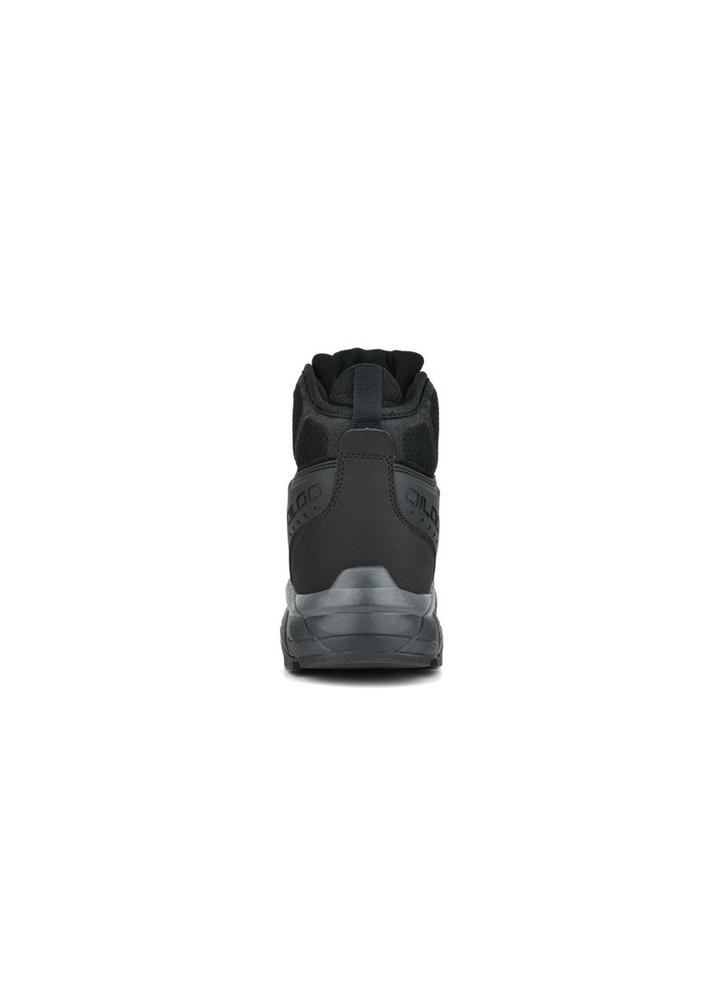QILOO Men's High-Top Outdoor Hiking Boots - Black - Image 4