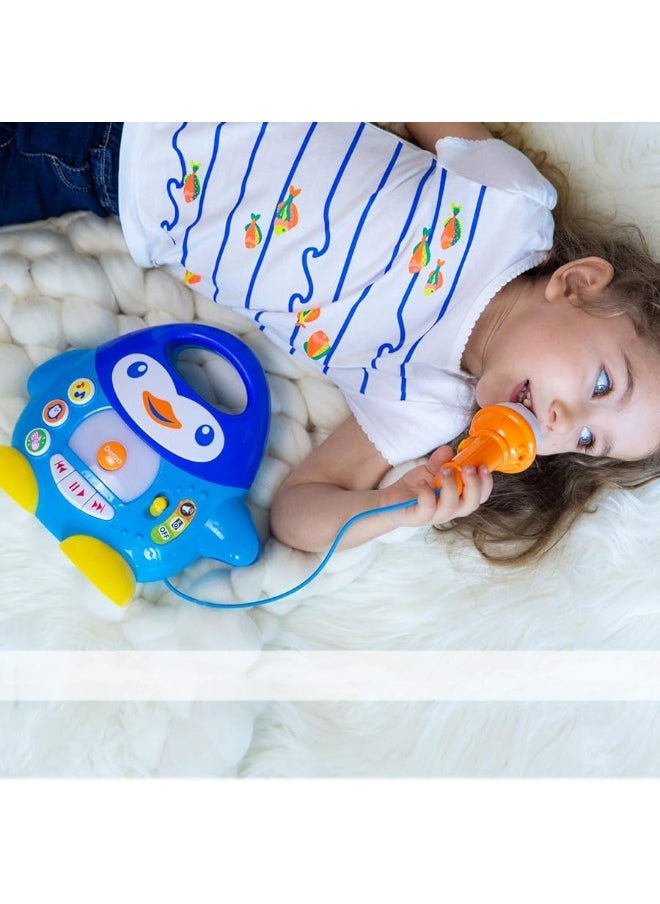 KiddoLab Toddler Karaoke Machine: Fun Musical Toys for Toddlers 1-3 & 3-5 | Ideal Kids Karaoke Machine for Boys | Engaging Toddler Toys 2-3 for Aspiring Little Singers (Penguin)  - Image 4