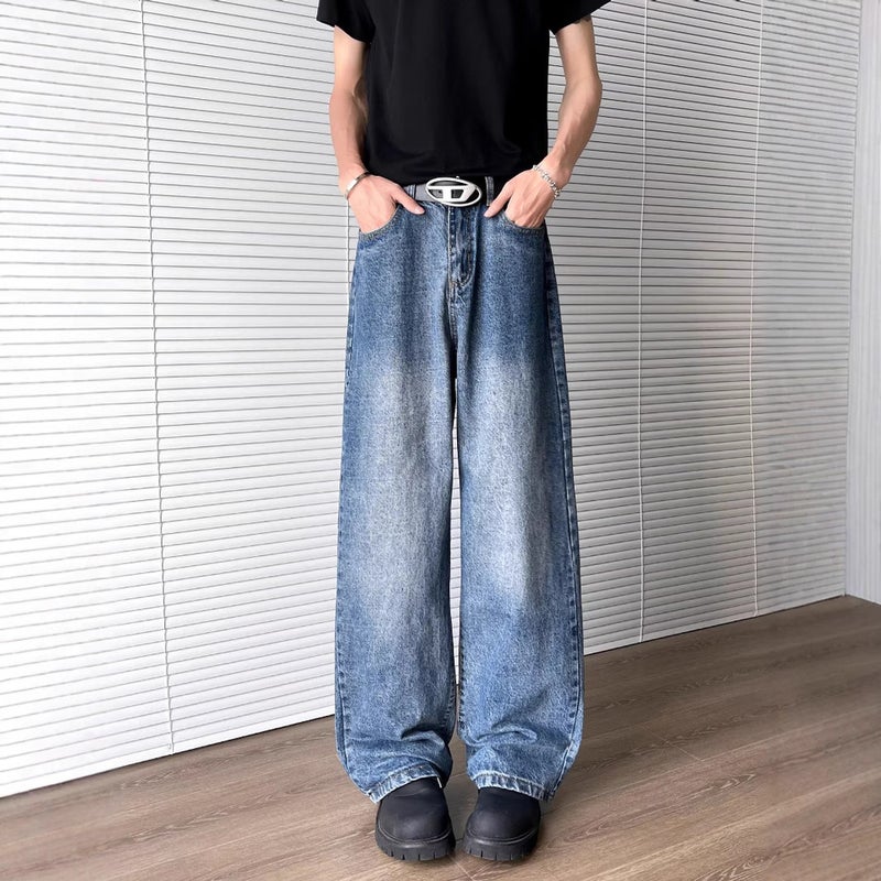 Unisex Classic Denim Jeans Loose Fit Daily Outdoor Wear - Image 2