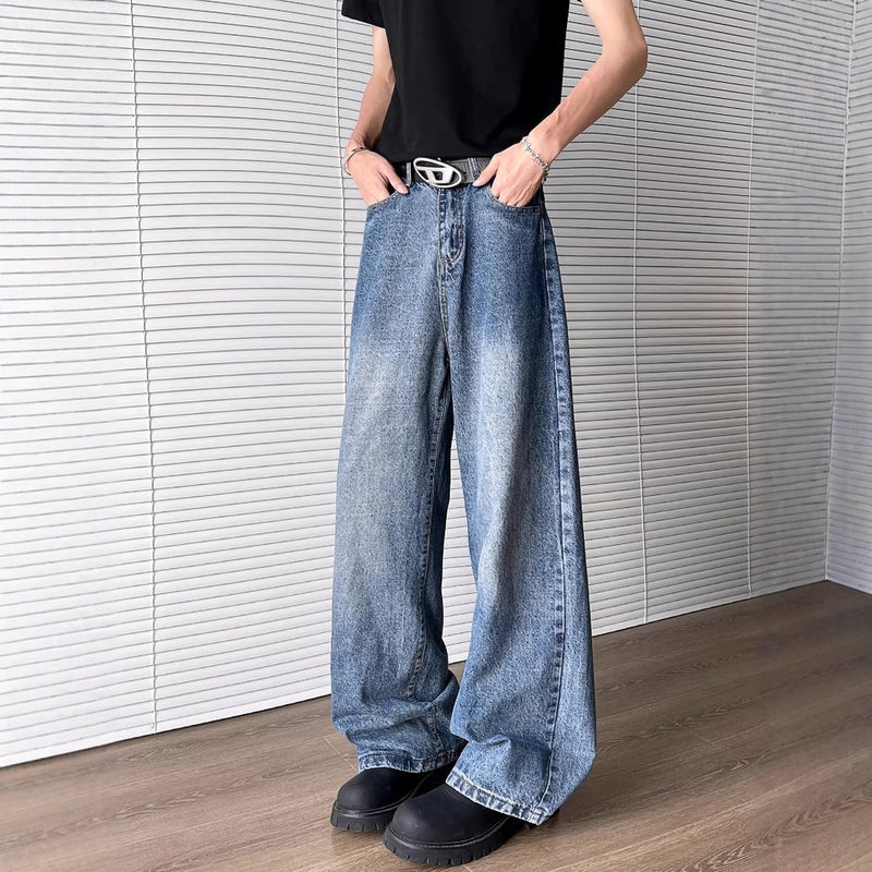 Unisex Classic Denim Jeans Loose Fit Daily Outdoor Wear - Image 1