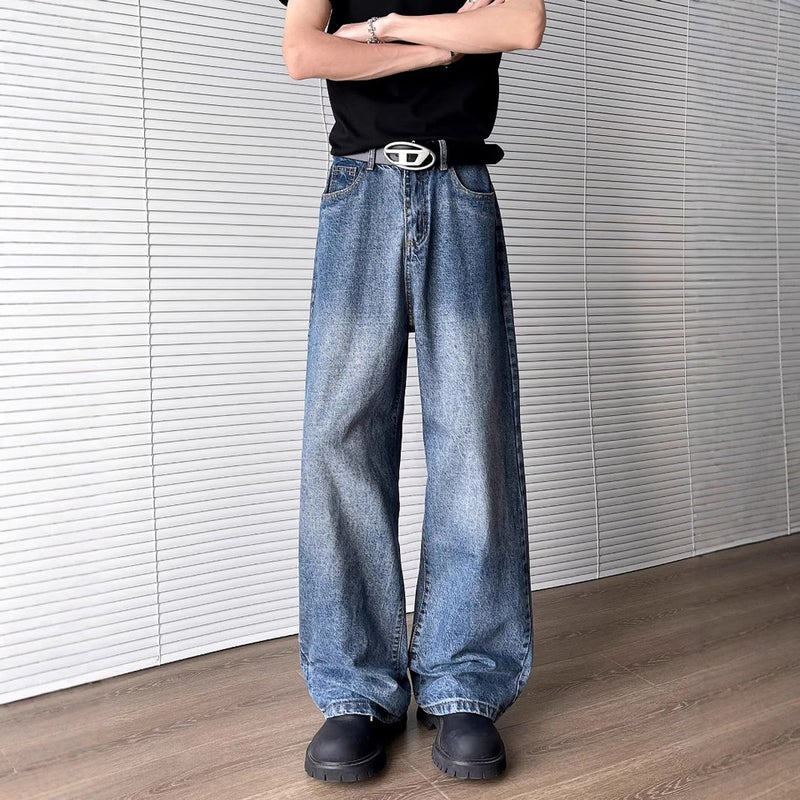 Unisex Classic Denim Jeans Loose Fit Daily Outdoor Wear - Image 3