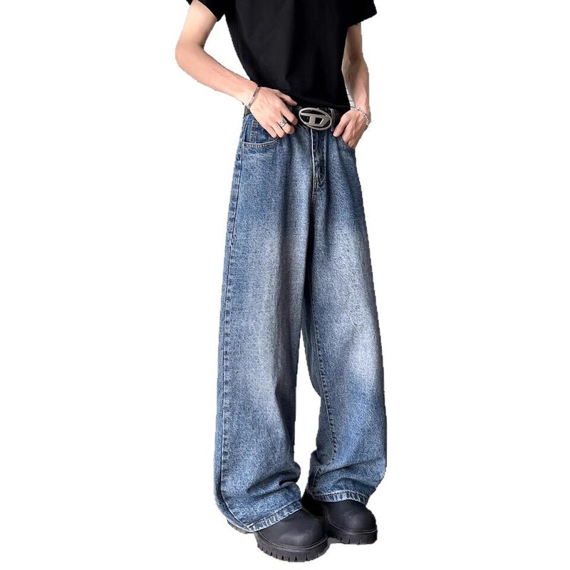 Unisex Classic Denim Jeans Loose Fit Daily Outdoor Wear - Image 5