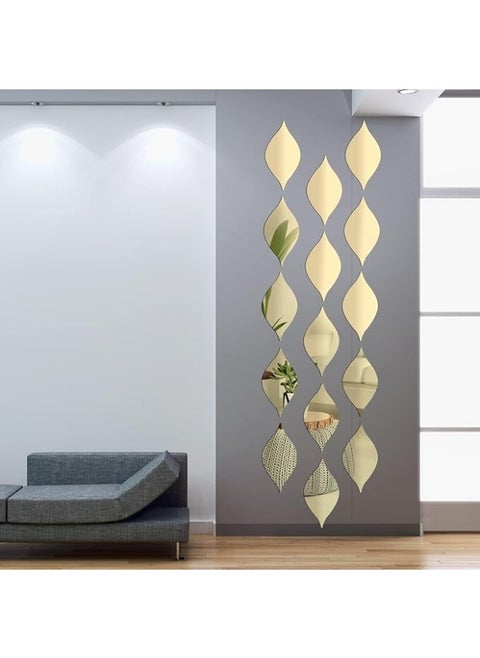 10 Pack Acrylic Mirror Wall Stickers – Elegant Decorative Mirror Tiles for Home Décor, 30 x 16.8 cm, Silver, 1mm Thickness