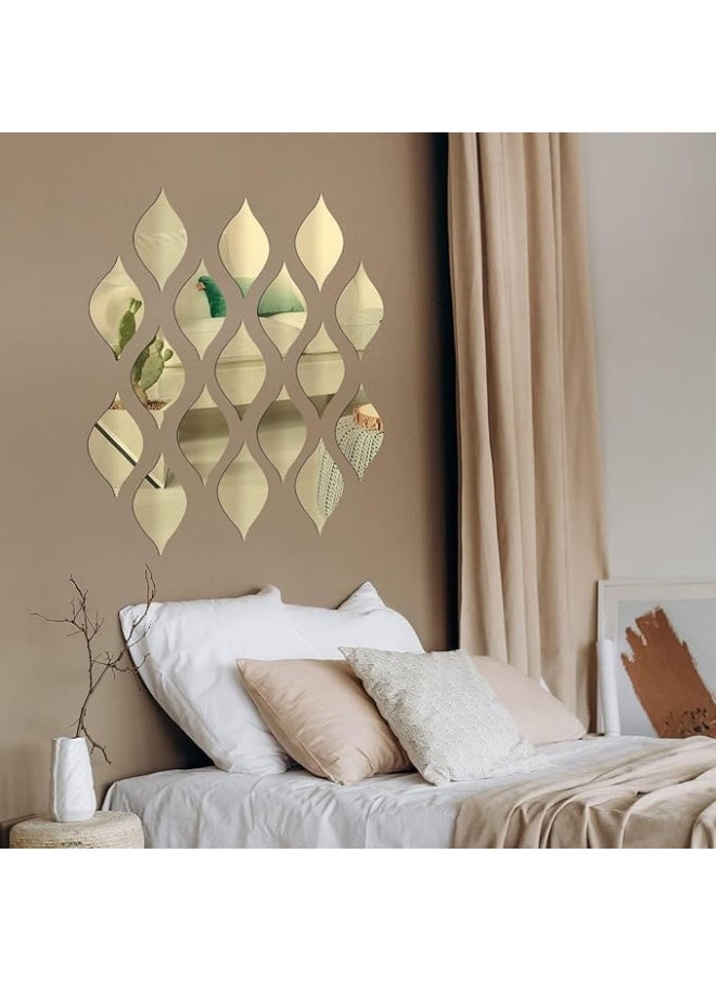 10 Pack Acrylic Mirror Wall Stickers – Elegant Decorative Mirror Tiles for Home Décor, 30 x 16.8 cm, Silver, 1mm Thickness