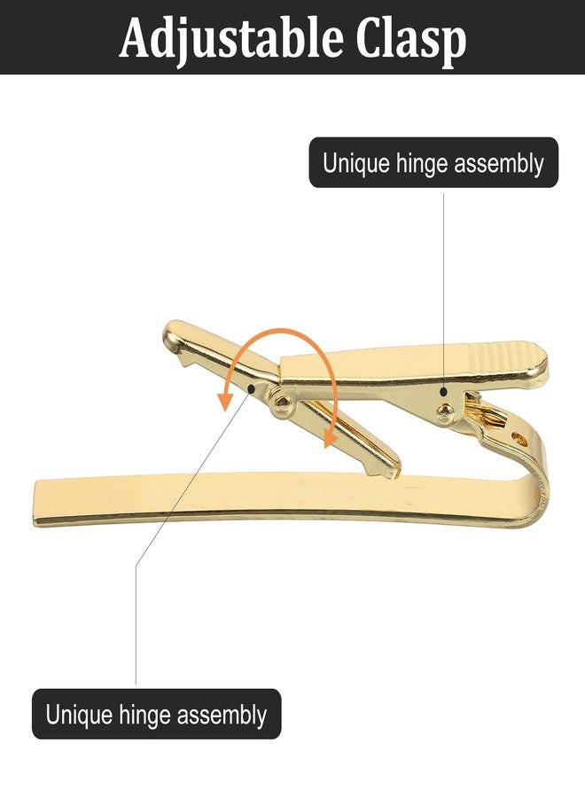 ValueBargain 3Pcs Silver Tie Clip, Multi-Color Classic Tie Bars with Adjustable Clasp, Ideal for Professional Office Formal Events Wedding (Silve, Gold and Grey) - Image 4