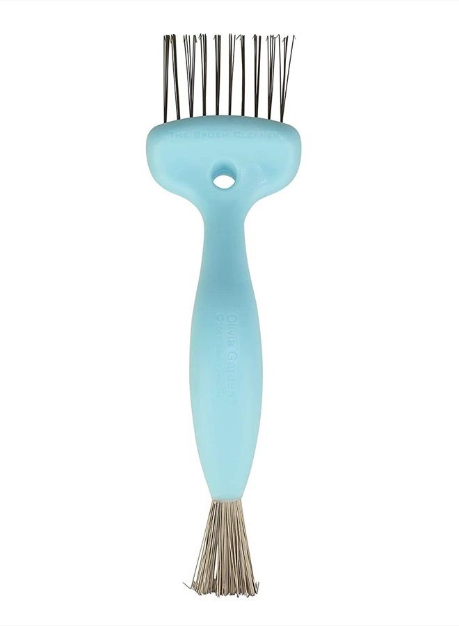 Olivia Garden Brush Cleaner 2-tools-in-1, Blue - Image 1