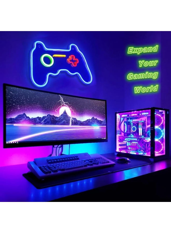 Soofam Neon Light,Gamer Neon Sign,Shaped Decor Neon For Teen Boy Room Decor, LED Game Neon Sign Gaming Wall Decor - Best Gamer Gifts For Boys, Kids - Image 4