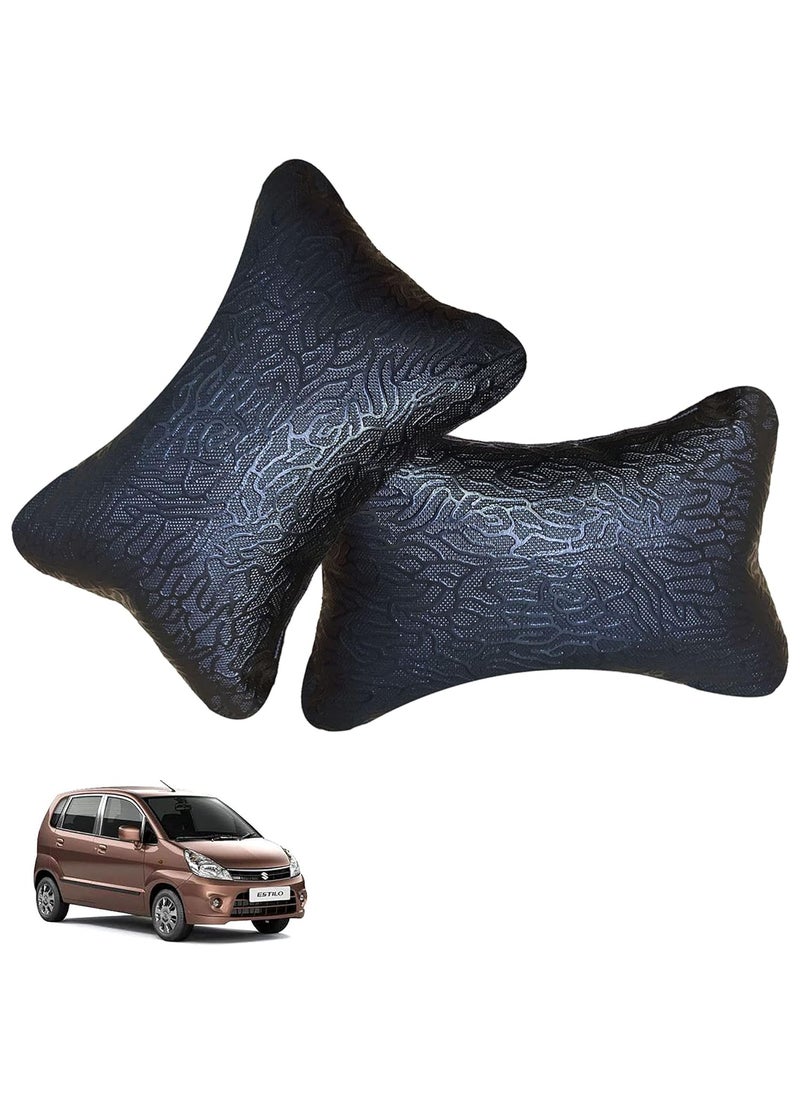 Adroitz Adroitz Car Seat Neck Rest Pillow Black Abstract Design for Zen Estilo_P114  - Image 1