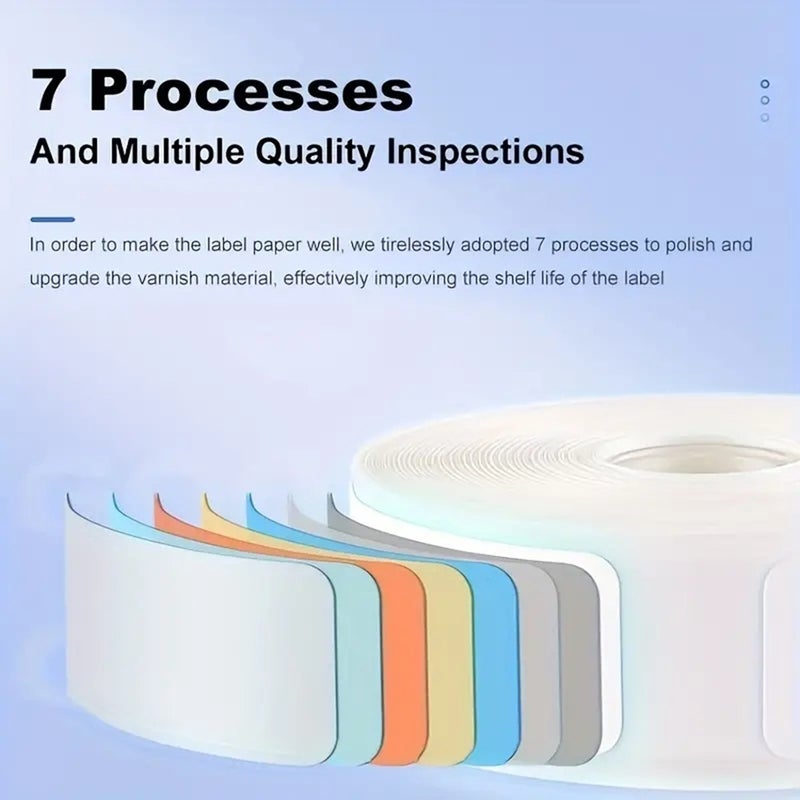Thermal Label Paper for Label Printer Barcode Price Size Name Blank Labels Waterproof Tear 12*40mm-160 sheets)/roll for Home Organizer Supermarket Store Catering Compatible with MARKLIFE - Image 2