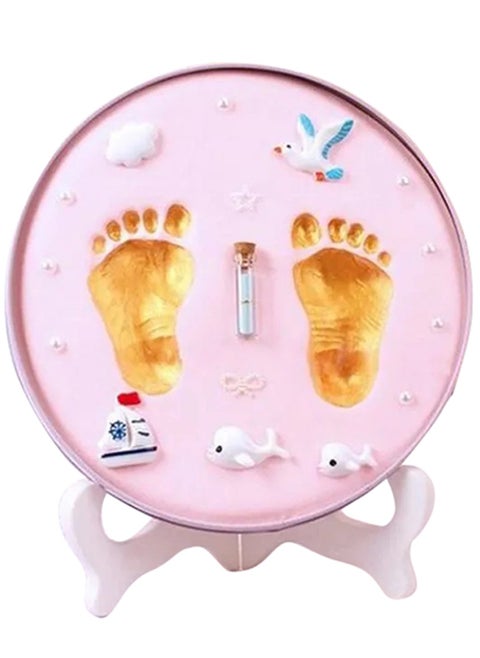 High Quality Mud Cartoon Design Newborn Footprint Kit With Easy No-Bake Drying For Kids