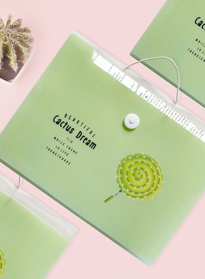 شيانغ يو A4 الحجم 5 حزم منظم المستندات المقاومة للماء توسيع مجلد الملفات - Image 3