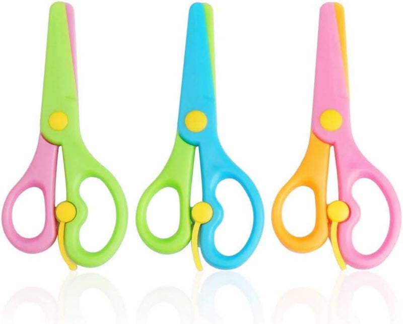 BANSHAN Safety Scissors Set Training Scissors Art Safe Scissor (3 PCS) - Image 1