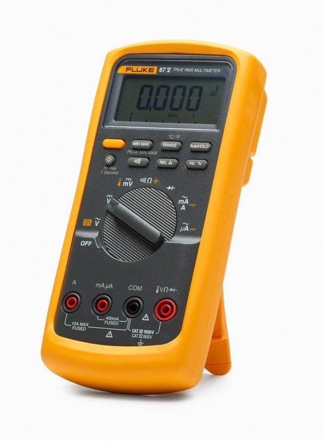 FLUKE 87V Industrial Digital Multimeter, for Advanced Troubleshooting, Measures 1000 V AC/DC, Peak Min/Max, Low Pass Filter, Includes TL75 Test Leads, AC175 Alligator Clips, 80BK Temp Probe - Image 4