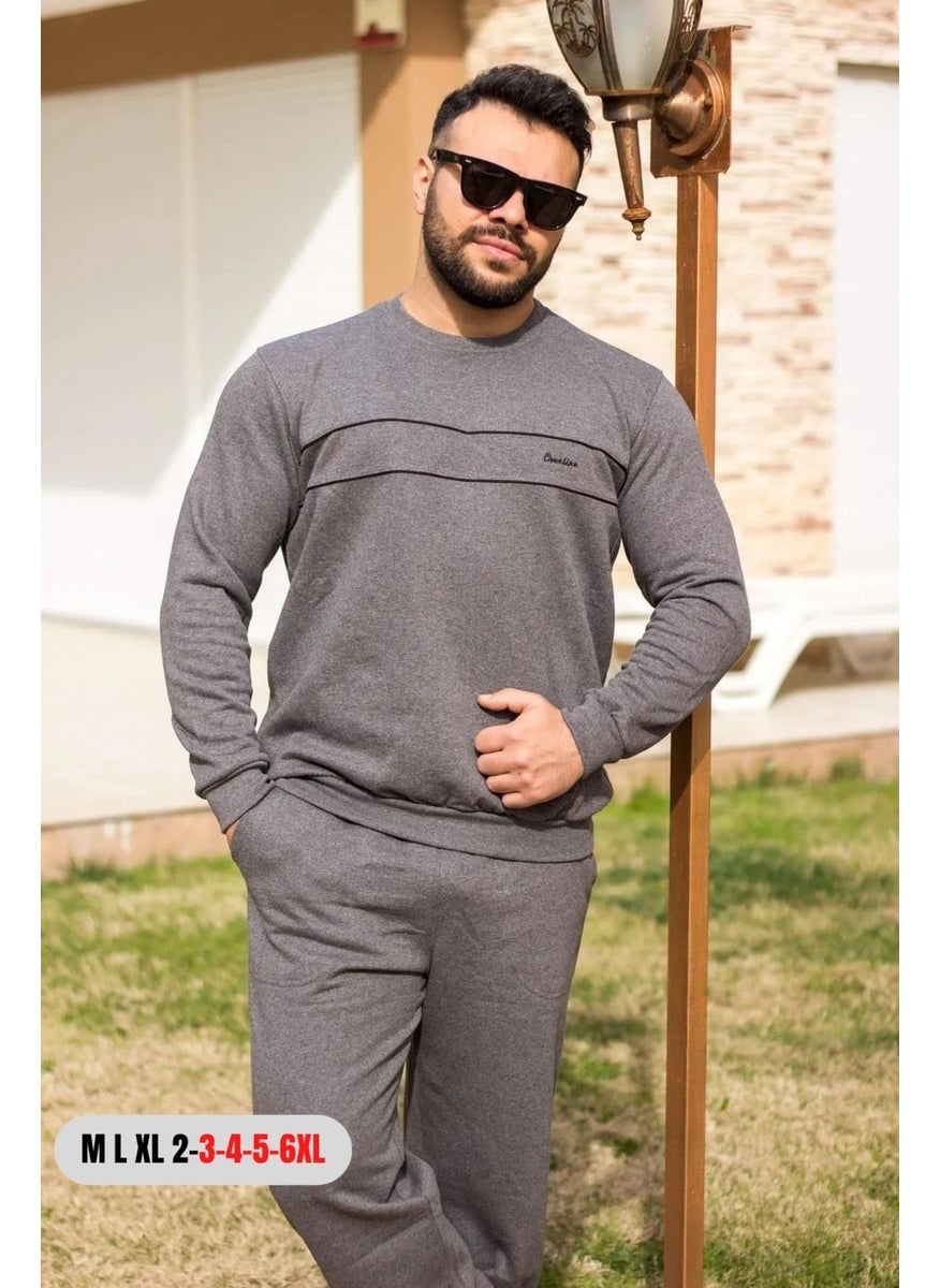 A Little Smart Dark Grey Regular - Battal Big Size Thick Sweat Men's Tracksuit Set 21EESTBAKT10 - pzsku/ZFB9EA5F34C8F0B48426CZ/45/_/1740631152/66071747-9123-423d-bda3-7c6846f19a6b