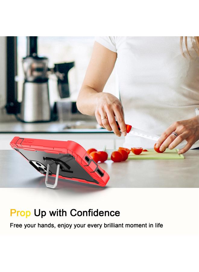 اس-توب جراب لهاتف iPhone 12 mini PC + جراب مطاطي مقاوم للصدمات بثلاث طبقات مع حامل دوار - Image 3