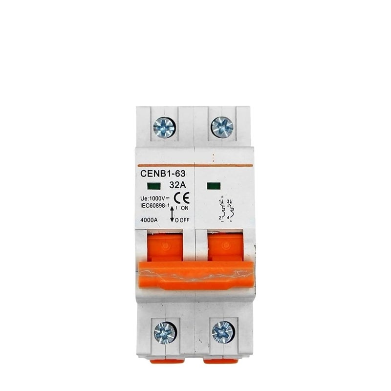 Circuit Breaker, Miniature Circuit Breaker Solar Breaker 2P 1000V 63A for Solar PV System Thermal Magnetic Trip(32a) - Image 5