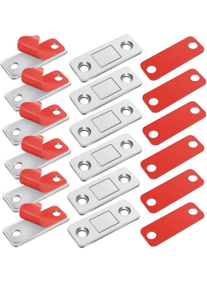 Boniry Cabinet Door Magnets Self Adhesive | Cabinet Magnetic Catch with Strong Adhesive & Screws, Door Magnets to Hold Door Furniture Safety Latches for Kitchen Cupboard Closet & Sliding Door (4) - Image 1