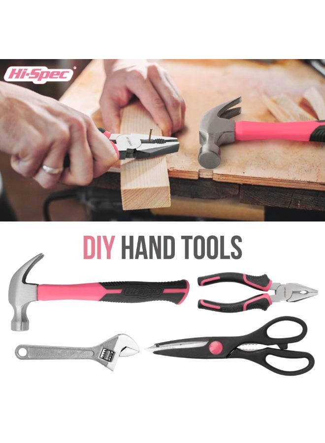 general 54pc Pink Home DIY Repair Tool Kit Set. Women Ladies Beginner Complete Hand Tools in a Portable Toolbox Case for the Household and Office - Image 4