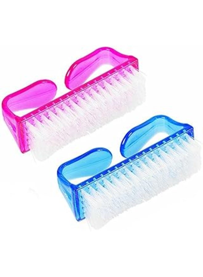 Nail Brushes Set, Pack of 2, Scrubbing Cleaning Brush, Pedicure Brushes, Premium Quality and High Performance, Plastic Handle, Ergonomic Design, Smooth Texture - Image 1