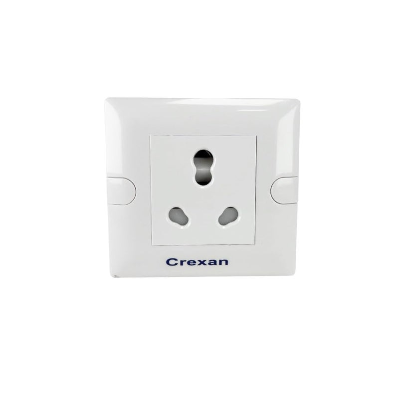Crexan Extension Board 6A16 Amp and 15002500 Wattage Flexible Extension Board with 16 Amp Socket with Safety Shutter 1 nos25 Sqmm 3 Core White Copper Wire 2500 Wattage Small Plug 10 Meter - Image 2