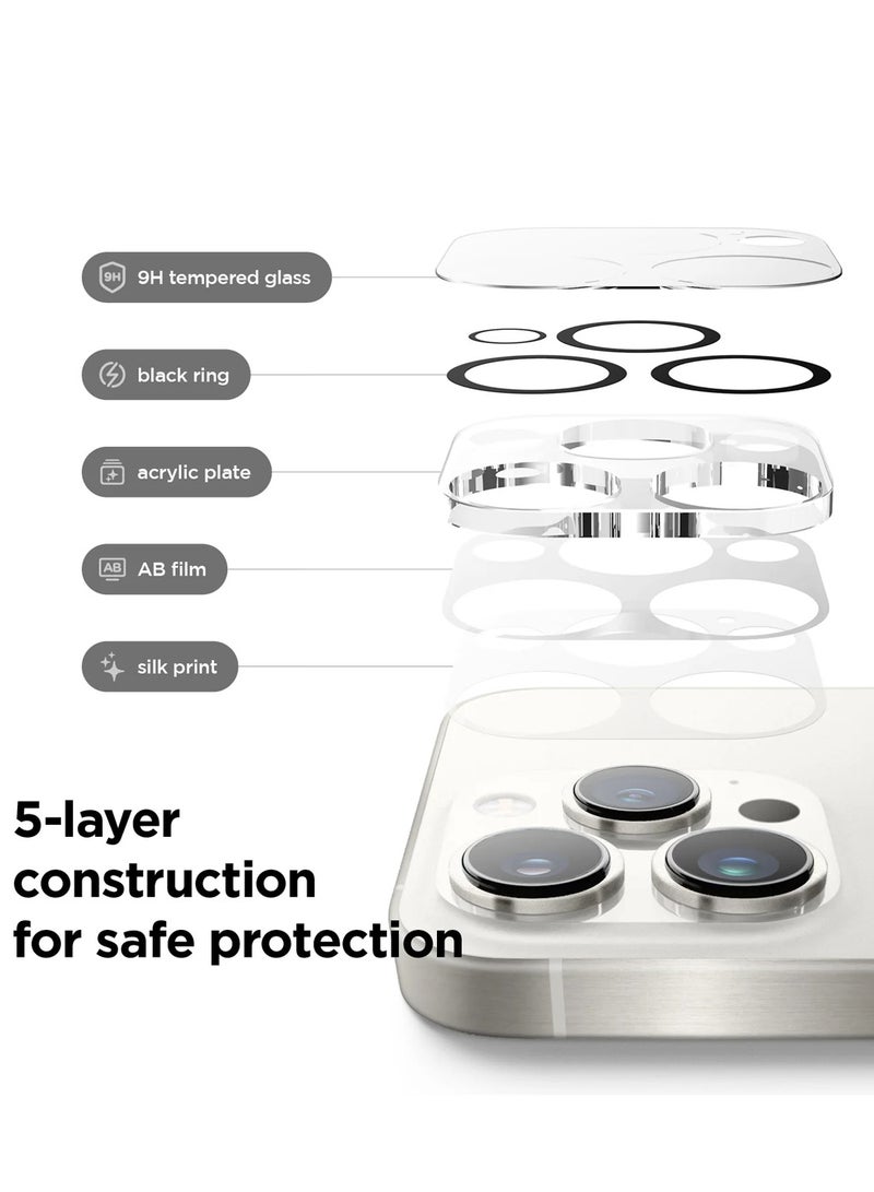 دبليو تيك حزمة حماية 3 في 1 لهاتف أبل آيفون 14 برو ماكس 5G 2022، غطاء شفاف فائق ضد الصدمات مع ماجسيف، واقي شاشة سيراميك مطفي وحماية عدسة الكاميرا، حماية 360، تركيب سهل - شفاف/أسود - Image 3