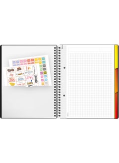 Le Color Lecolor Elegance A5 Notebook Checkered 160 Pages Spiral  - Image 3