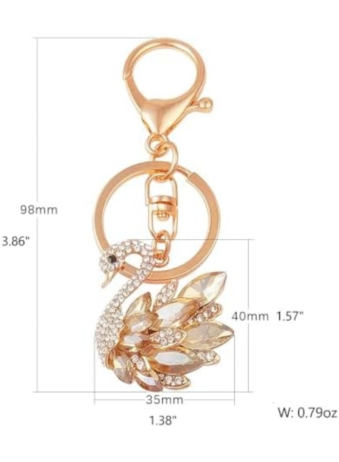 سلسلة مفاتيح حيوانات لطيفة مزينة بالأحجار الكريمة، هدية عصرية مدمجة ومحمولة لصديقك. - Image 4