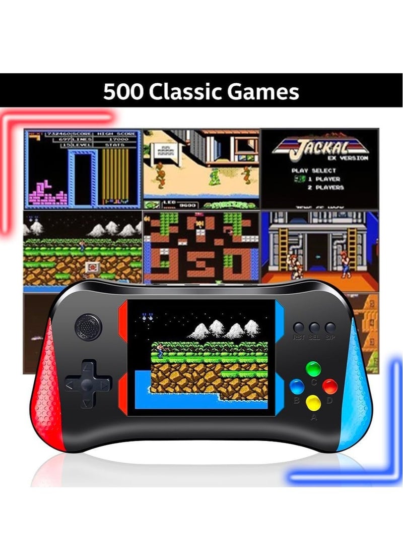 Handheld Game Console – 3.5" Portable Video Game Console with 500 Classic Games, Retro Gaming for Boys and Girls, Ideal Travel Companion for Fun On-the-Go, Compact and Easy-to-Use Handheld Gaming System