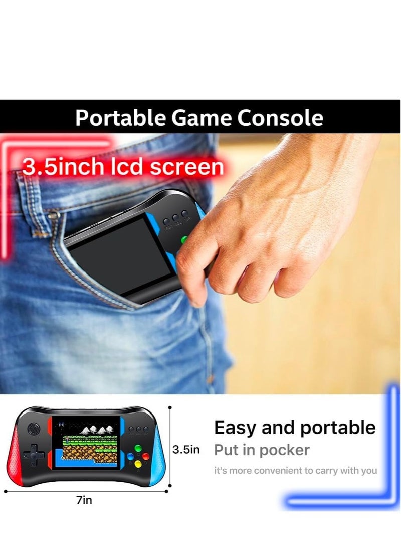 Handheld Game Console – 3.5" Portable Video Game Console with 500 Classic Games, Retro Gaming for Boys and Girls, Ideal Travel Companion for Fun On-the-Go, Compact and Easy-to-Use Handheld Gaming System