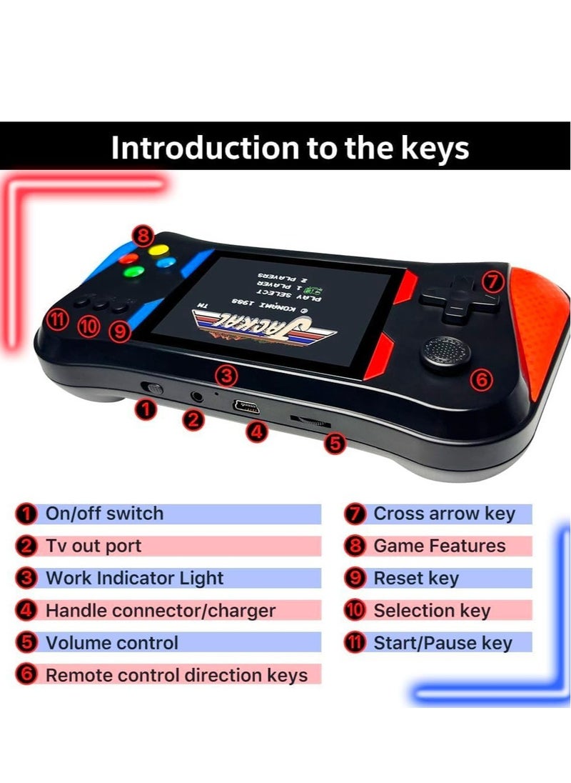 Handheld Game Console – 3.5" Portable Video Game Console with 500 Classic Games, Retro Gaming for Boys and Girls, Ideal Travel Companion for Fun On-the-Go, Compact and Easy-to-Use Handheld Gaming System