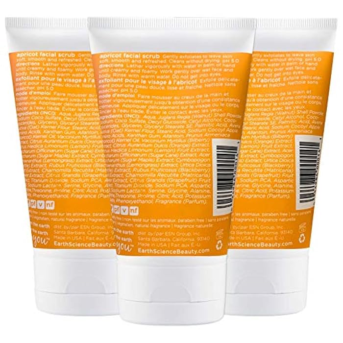 EARTH SCIENCE - Apricot Gentle Exfoliating Facial Scrub for All Skin Types (3 pk, 4 oz.) - Image 2