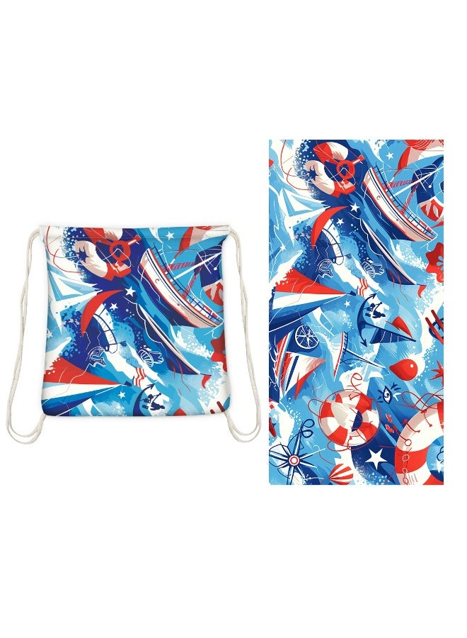 general Beach Towel, Super Absorbent, Quick Dry, Sand Free, Compact & Lightweight, 100% Recycled Materials, Includes bag - Large (140x70cm)