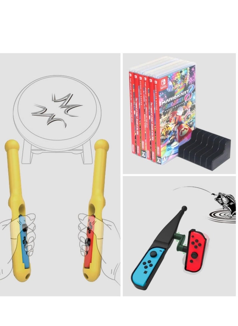 Switch Sports Accessories Bundle Compatible with Nintendo Switch/ OLED Console u0026 Joy-con, , 14 in 1 Switch/Switch